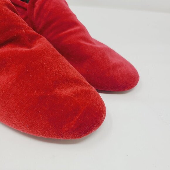 Victoria's Secret | Vintage Red Lounge or House Velour Slippers (Size 5/6) - Picture 3 of 12